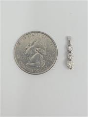 14K White Gold 1/3cttw Natural Round Diamond Pendant Charm PPF